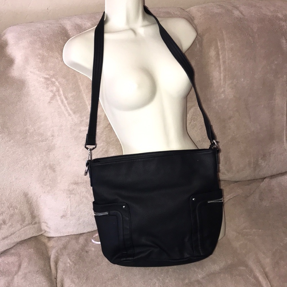 Rosetti black and silver shoulder bag with long strap 💕